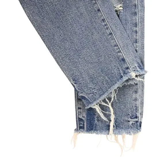 Free People We the Free Distressed Frayed Hem Jeans, 30 - Picture 3 of 11
